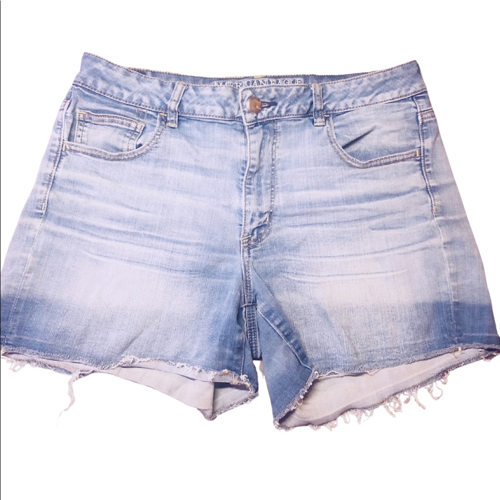 American Eagle Hi-Rise Shortie Denim Jean Shorts